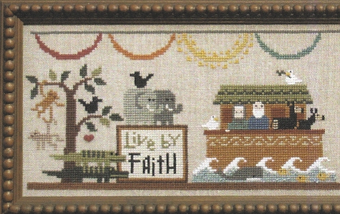 Bent Creek - The Noah's Ark Mantel - Part 2 of 3 - The Boat - Cross Stitch Kit-Bent Creek, The Noahs Ark Mantel - Part 2 of 3 The Boat - Cross Stitch Kit
