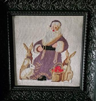 Twin Peak Primitives - 2025 Santa-Twin Peak Primitives - 2025 Santa, Christmas, Santa Claus, rabbit, cross stitch