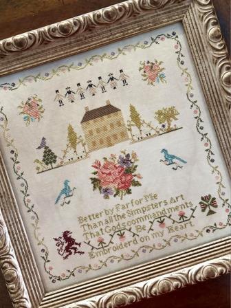 Violets & Verses - Embroidered on my Heart-Violets  Verses - Embroidered on my Heart, flowers, cross stitch, God, bible, commands, faith, Jesus