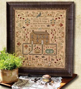 With Thy Needle & Thread - Stay True-With Thy Needle  Thread - Stay True, kind, friends, brick house, swan, pond, sampler, cross stitch