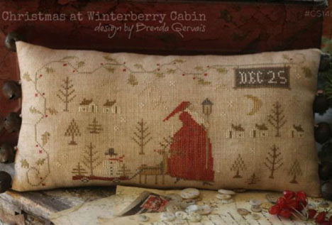 With Thy Needle & Thread - Christmas at Winterberry Cabin-With Thy Needle  Thread - Christmas at Winterberry Cabin, Santa Claus, snowman, Dec 25, Jesus, birthday, snow, winter, cross stitch 