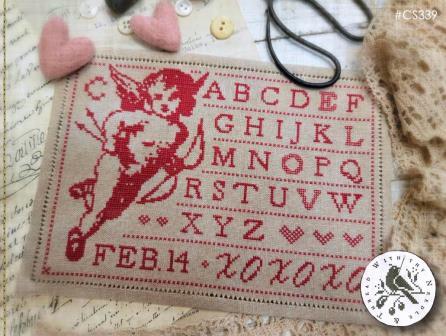 With Thy Needle & Thread - Cupid's Sampler-With Thy Needle  Thread - Cupids Sampler, Valentines Day, red, DMC, hearts, arrow, love, romance, cross stitch 