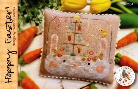 With Thy Needle & Thread - Hoppy Easter-With Thy Needle  Thread - Hoppy Easter,bunny, Easter eggs, Easter tree, spring, chicks, flowers, cross stitch 