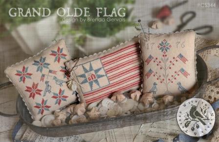 With Thy Needle & Thread - Grand Olde Flag 2-With Thy Needle  Thread - Grand Olde Flag 2, pincushions, USA, patriotic, America, stars, American flag, cross stitch