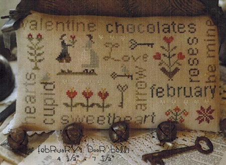 With Thy Needle & Thread - Word Play 02 February-With Thy Needle  Thread - Word Play 02 February, love, chocolates, hearts, flosers, love, cross stitch