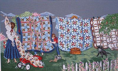 X's and Oh's - Line Gallery-Xs and Ohs - Line Gallery,quilts, line dry, wash, child, air dry, cross stitch