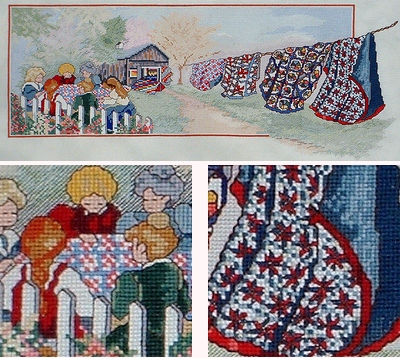 X's & Oh's - And Sew On-Xs  Ohs - And Sew On, quilts, QAL, sewing, quilting party, blankets, cross stitch 