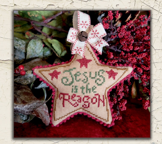 Teresa Kogut - Jesus is the Reason-Teresa Kogut - Jesus is the Reason, ornament, Christmas, reason for the season, Jesus Christ, birth of Christ, cross stitch, star, Christmas tree, 
