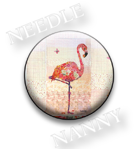 Stitch Dots - Flamingo Needle Nanny-Stitch Dots - Flamingo Needle Nanny, bird, magnet, cross stitch 