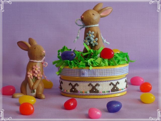 Faithwurks Designs - Chocolate Bunny Box - Bunches of Bunnies-Faithwurks Designs - Chocolate Bunny Box - Bunches of Bunnies, Easter, rabbits, box, cross stitch  