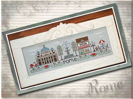 Country Cottage Needleworks - Afternoon in Rome-Country Cottage Needleworks - Afternoon in Rome, Italy, St. Peters Basilica, cross stitch 