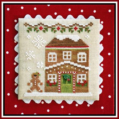 Country Cottage Needleworks - Gingerbread Village - Part 08 - Gingerbread House 5-Country Cottage Needleworks - Gingerbread Village - Part 08 - Gingerbread House 5, Christmas, ornaments, house, neighborhood, cross stitch 
