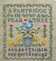 Cottage Garden Samplings - 12 Days of Christmas - #01 - A Partridge In A Pear Tree