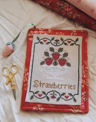 Impie, Hattie & Bea - Strawberry Workbook-Impie, Hattie & Bea,  Strawberry Workbook, Summer Strawberries, needle book, cross stitch supplies, 
