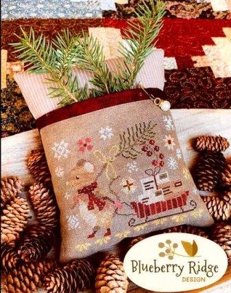 Blueberry Ridge Design - The Postmouse's Christmas Delivery-Blueberry Ridge Design - The Postmouses Christmas Delivery, letters, mouse, mailman, Santa Claus, snowflakes, cross stitch, mail pouch, 