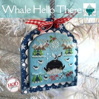 Hands On Design - Polar Plunge - Whale Hello There-Hands On Design - Polar Plunge - Whale Hello There, Arctic, snow, mistletoe, Christmas, ornaments, cross stitch, Nashville market, 