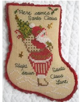 JBW Designs - Sing a Song of Christmas II - Here Comes Santa Claus-JBW Designs - Sing a Song of Christmas II - Here Comes Santa Claus, ornament, stocking, Santa Claus, cross stitch, Christmas decoration,  
