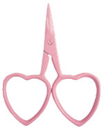 Kelmscott Designs - Little Loves Scissors - Pink-Kelmscott Designs, Little Loves Scissors, Pink scissors, cross stitch, dmc 3607, 