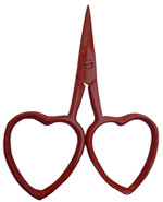 Kelmscott Designs - Little Loves Scissors - Red-Kelmscott Designs , Little Loves Scissors,  Red, accessories, cross stitch scissors, small, hearts,