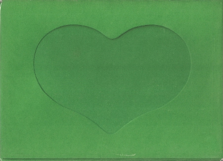 Stationary - Large Needlework Cards - Heart Opening - Christmas Green-Stationary, Large Needlework Cards. Heart Opening. Christmas Green
