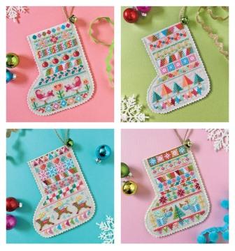 Satsuma Street - Mini Stockings-Satsuma Street - Mini Stockings, Christmas, Christmas stockings, gifts, gift card holder, cross stitch 
