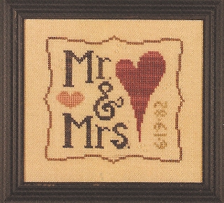 Heart in Hand Needleart - Mr & Mrs - Cross Stitch Chart