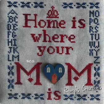 Romy's Creations - Home is Where Your Mom Is-Romys Creations - Home is Where Your Mom Is , mothers, mothers love, home, cross stitch, 