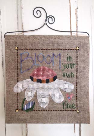 SamSarah Design Studio - Bloom in Your Own Time-SamSarah Design Studio, Bloom in Your Own Time,flowers, banner,  Cross Stitch Chart Pack