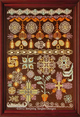 Tempting Tangles Designs - Panoply of Pods N Puffs - Cross Stitch Chart