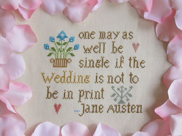 The Sampler Girl - Just Married, the Jane Austen Way-The Sampler Girl - Just Married, the Jane Austen Way